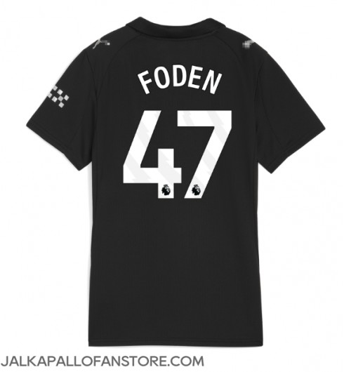 Manchester City Phil Foden #47 Vieraspaita Naisten 2025-26 Lyhythihainen Manchester City Phil Foden #47 Vieraspaita Naisten 2025-26 Lyhythihainen